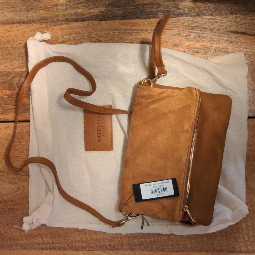 Parker Clay Makeda Mini Crossbody Bag Rust Brown